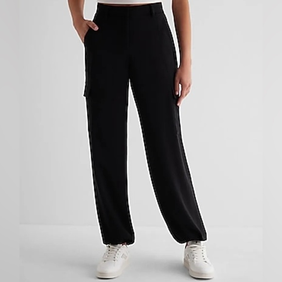 NWT Express High Waist Convertible Hem Cargo Trouser Pant - Picture 2 of 9